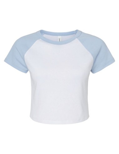 BEL-1201-Womens Micro Rib Raglan Baby Tee